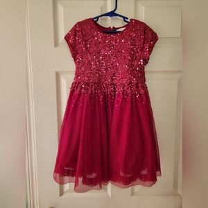 Boden size 7/8 red sequins dress